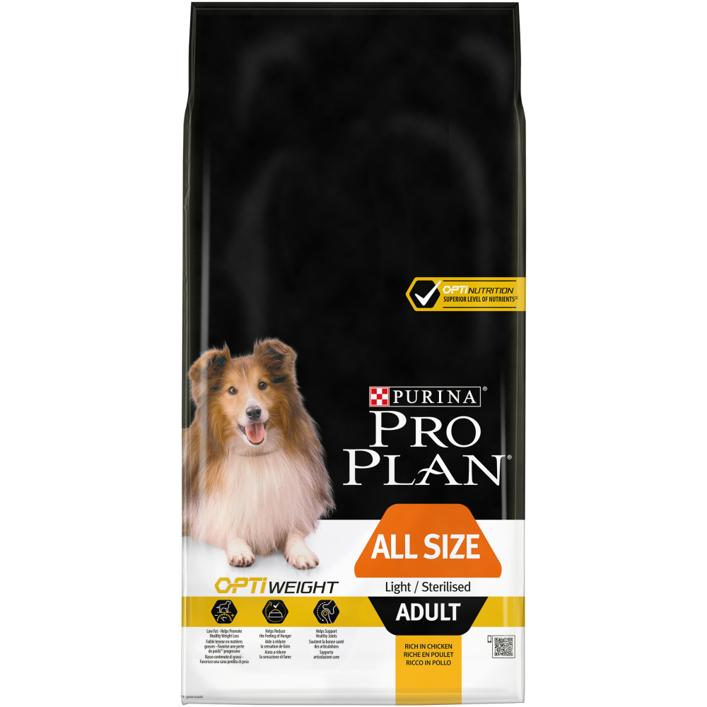 Pro Plan низкокалорийный для взрослых собак всех пород с курицей.
