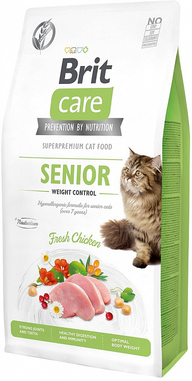 Brit Care Cat GF Senior Weight Control Контроль веса для кошек старше 7 лет