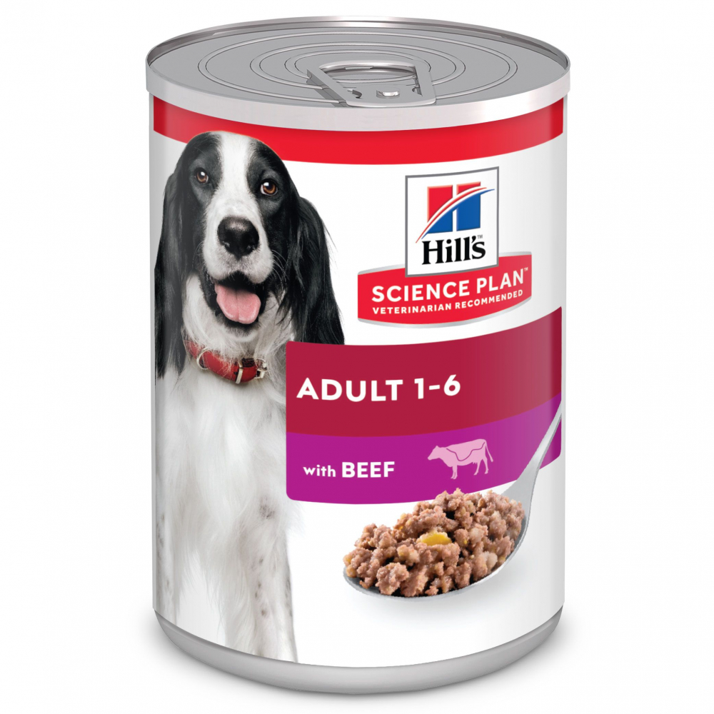 Hill's Science Plan для взрослых собак для поддержания мышечной массы и здорового иммунитета, с говядиной 370 гр