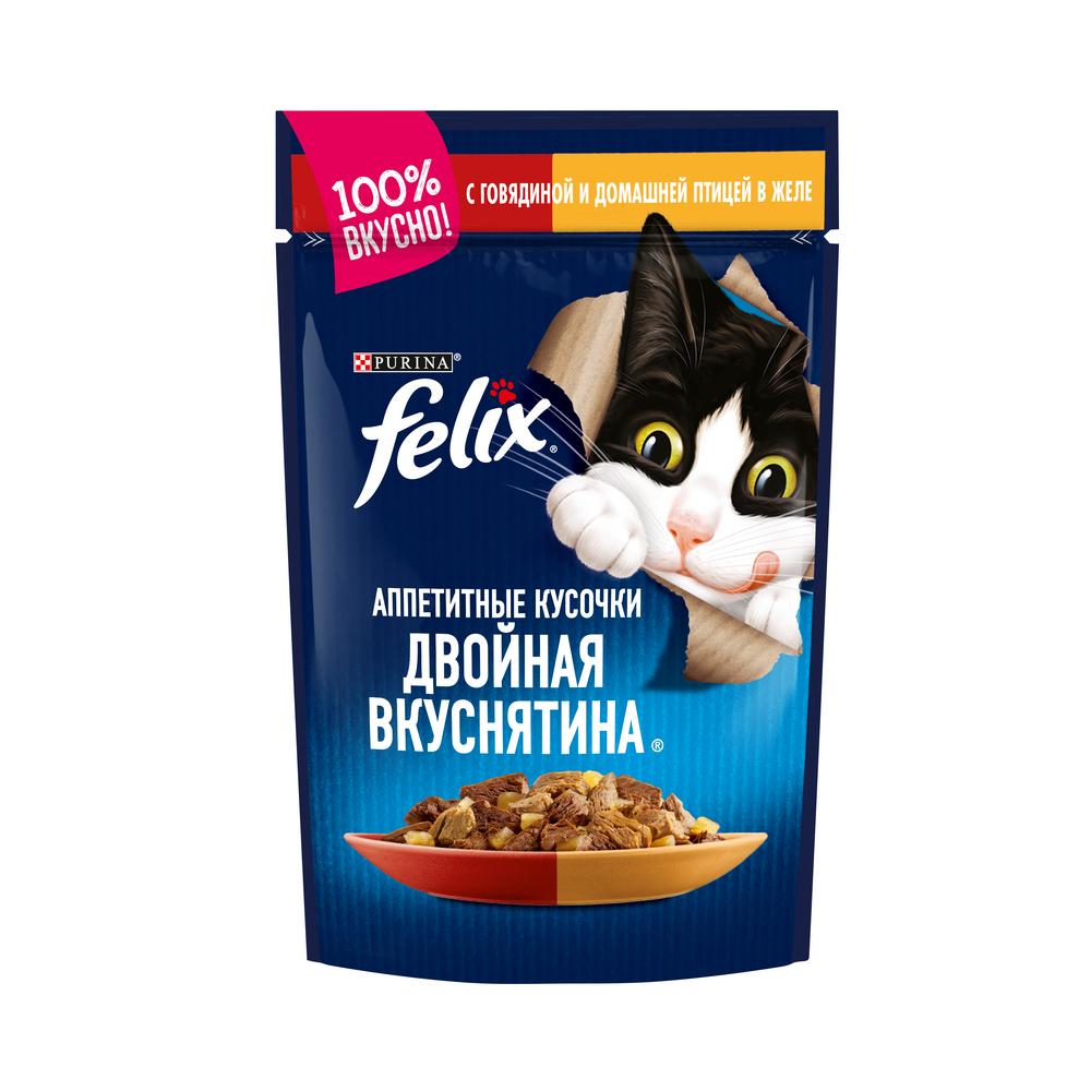 Felix «Двойная Вкуснятина» с говядиной и птицей 85 гр