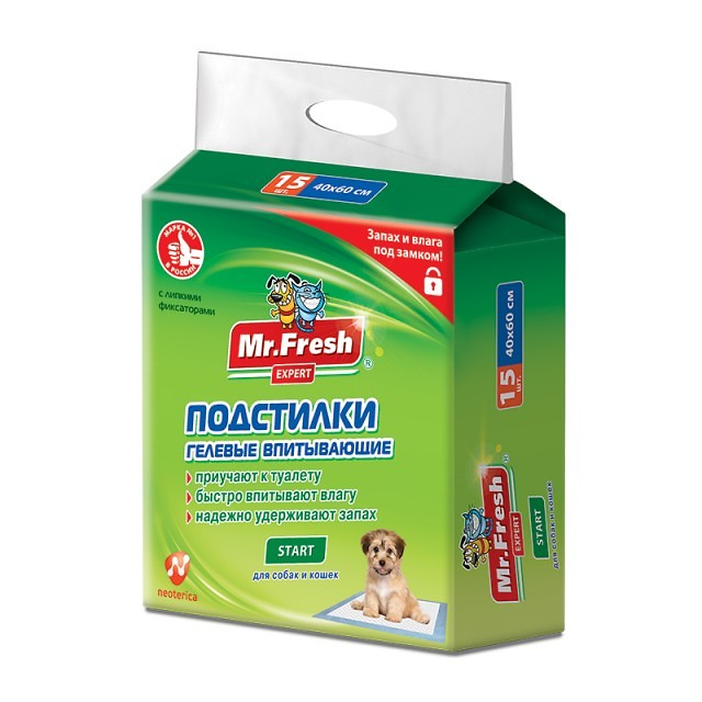 Mr. Fresh Star подстилки для приучения к туалету 40×60 см 15 шт