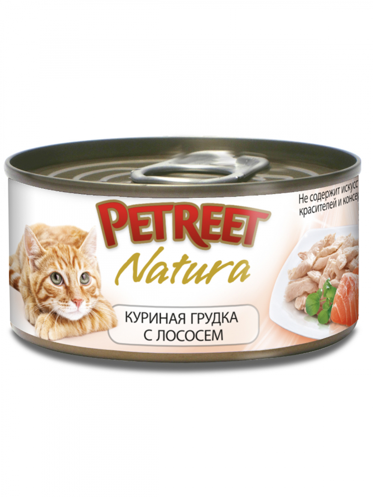 Petreet с куриной грудкой и лососем 70 гр