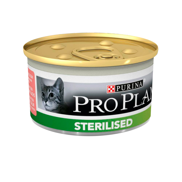 Pro Plan для кастрированных и стерилизованных кошек с лососем и тунцом 85 гр
