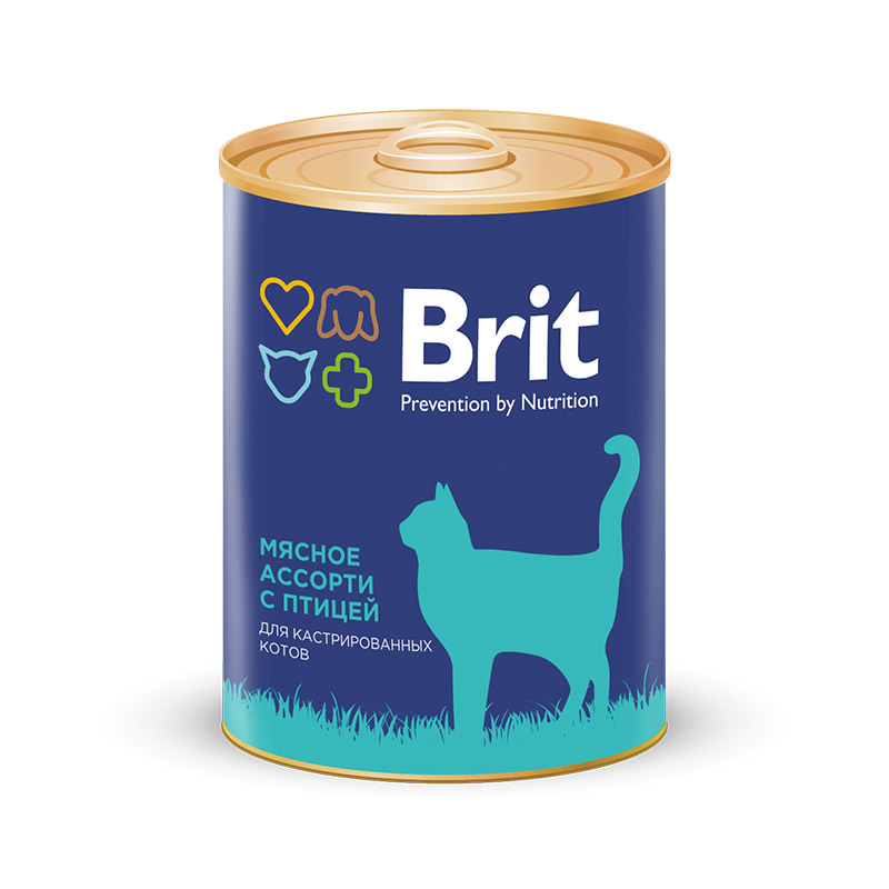 Brit Premium консервы для кастрированных котов премиум класса 340 гр