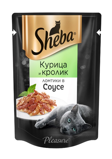 Sheba ломтики в соусе курица и кролик 75 гр