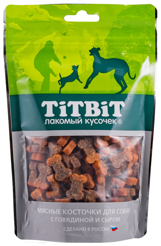 TitBit Косточки мясные для собак с говядиной и сыром 145