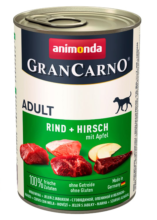 Animonda GranCarno Original Adult с говядиной, олениной и яблоком 400 гр