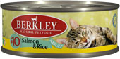 Berkley #10 консервы для кошек лосось с рисом 100 гр