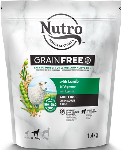 Nutro сухой беззерновой корм для собак средних пород с ягненком и экстрактом розмарина