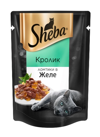 Sheba ломтики в желе кролик 75 гр