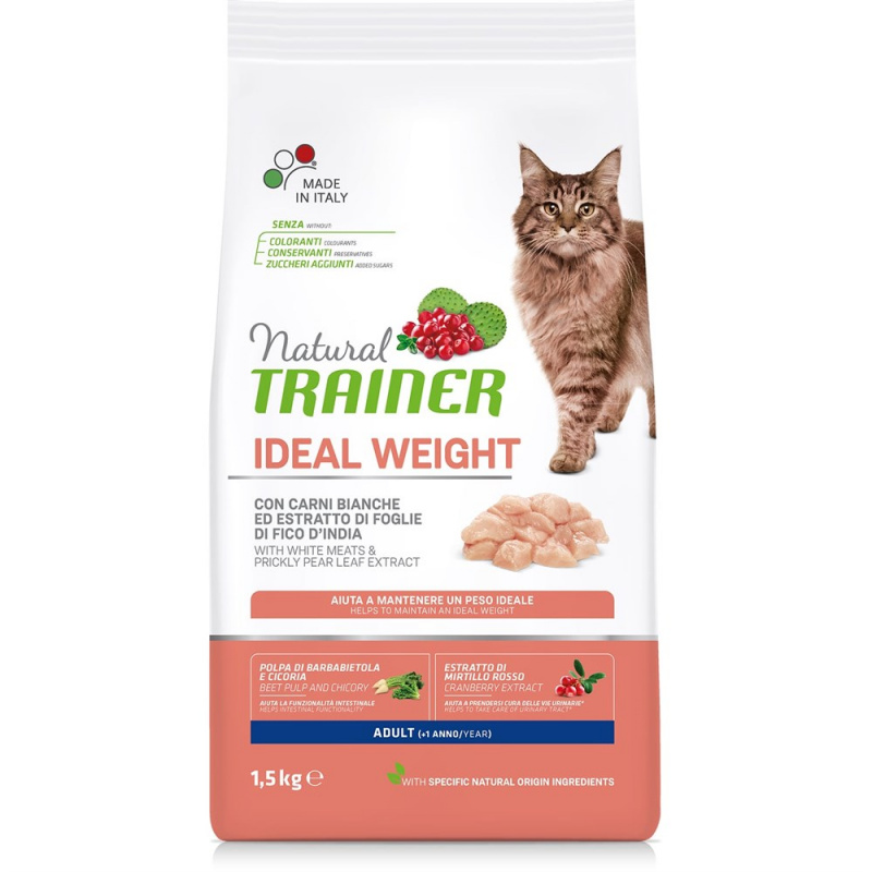 Trainer Natural Ideal Weight для кошек, склонных к набору лишнего веса с белым мясом