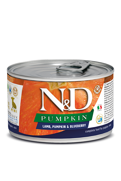 Farmina N&D Pumpkin консервы для щенков мелких пород ягнёнок с тыквой и черникой 140 гр