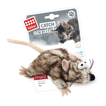 Gigwi игрушка для кошек мышка с кошачей мятой 8 см