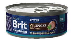 Brit Premium by Nature консервы с мясом кролика для котят 100 гр