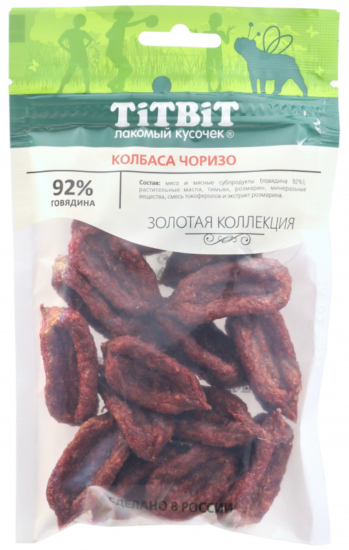 TitBit Колбаса Чоризо для собак Золотая коллекция 80 гр