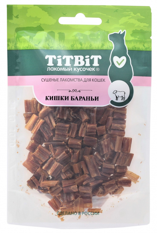 TitBit Кишки бараньи для кошек (Сушеные лакомства) 20 гр