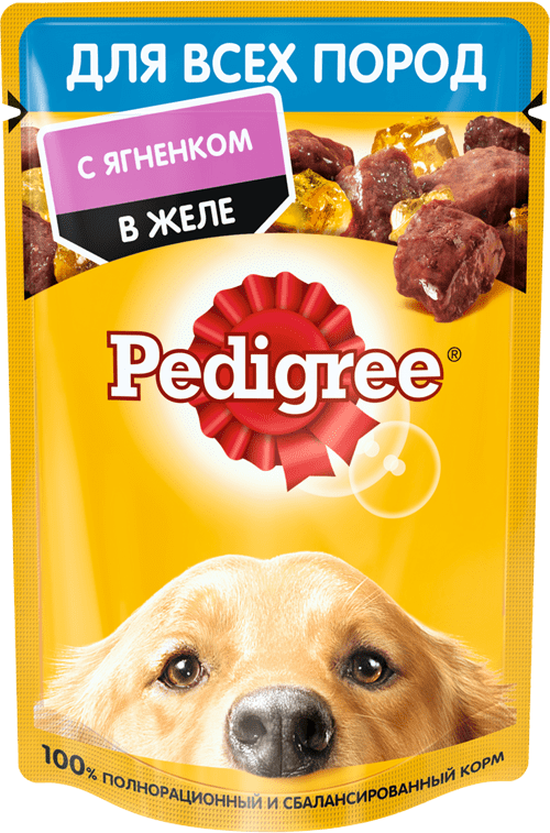 Pedigree ягненок в желе для взрослых собак 100 гр