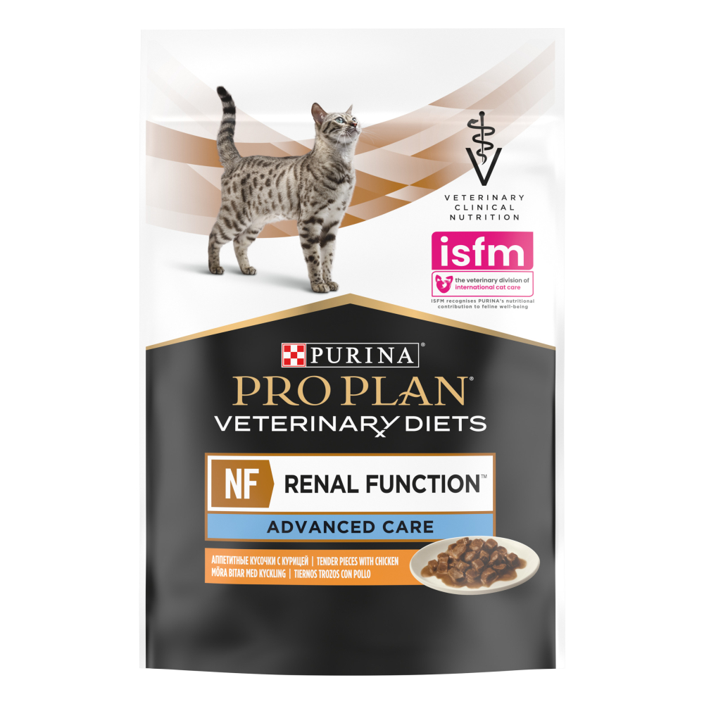 PRO PLAN VETERINARY DIETS NF Renal Function Advanced Care (Поздняя стадия) для поддержания функции почек при хронической почечной недостаточности, с курицей, , в соусе, 85 г