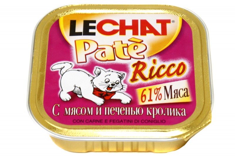 LECHAT Паштет с мясом и печенью  кролика 100 гр