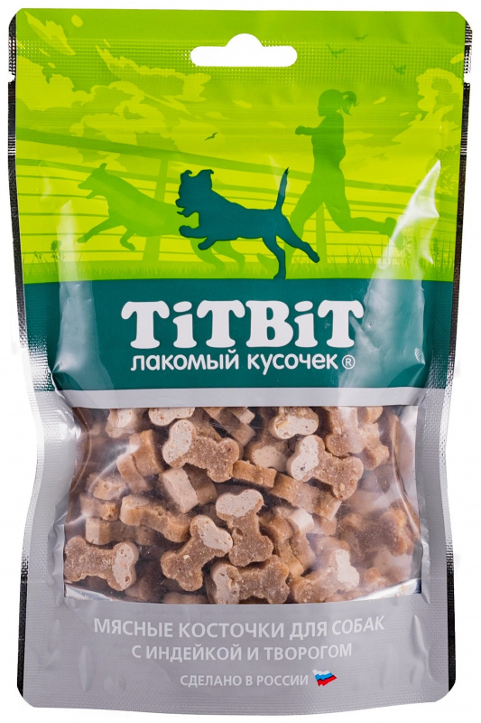TitBit Косточки мясные для собак с индейкой и творогом 145 гр