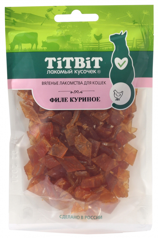 TitBit Филе куриное для кошек (Вяленые лакомства) 50 гр