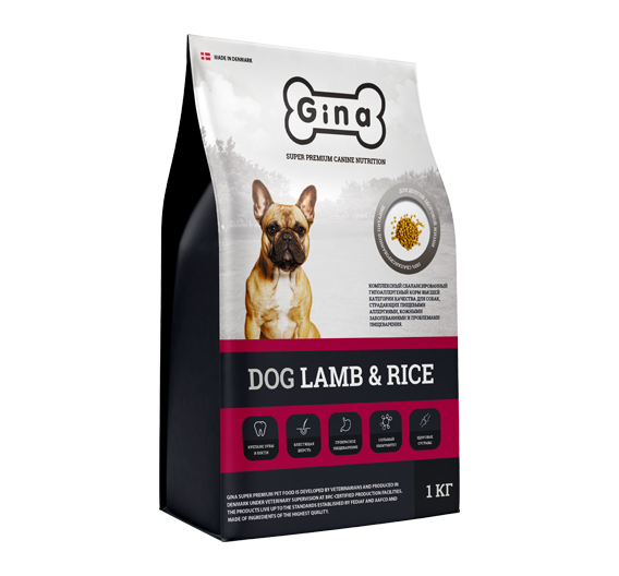 Gina Dog Lamb & Rice с ягненком для собак