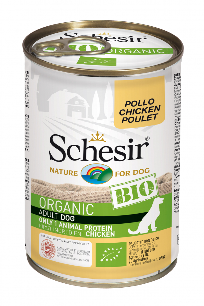 Schesir Bio консервы для собак курица 400 гр