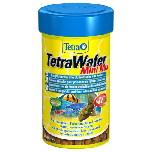 Tetra Wafer Mini Mix корм для донных рыб и ракообразных, чипсы