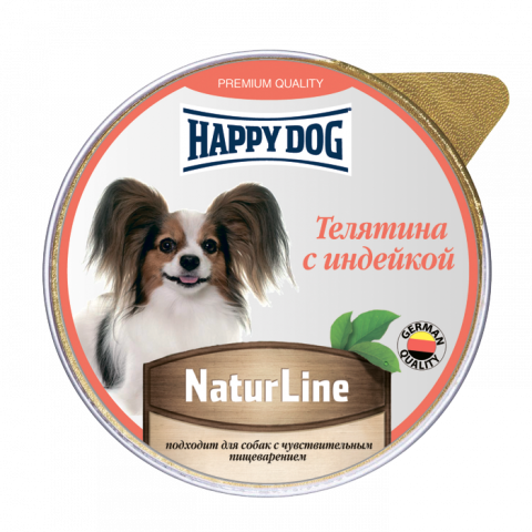 Happy Dog Телятина с индейкой паштет (ламистер) 125 гр