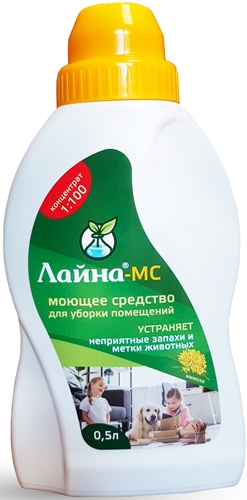 Лайна МС дезинфицирующее моющее средство с запахом мимозы, концентрат 1:100