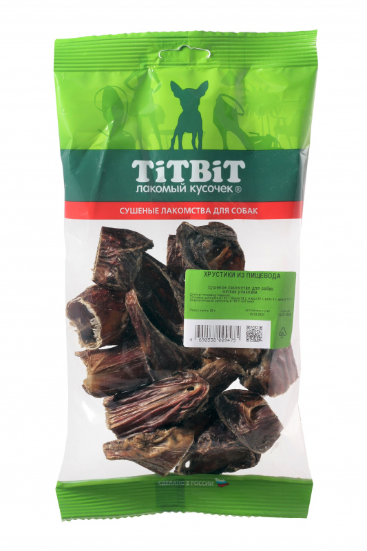 TitBit Хрустики из пищевода - мягкая упаковка 60 гр