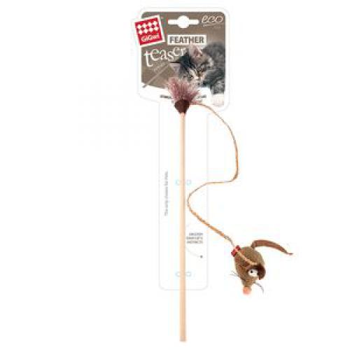 Gigwi игрушка для кошки «Eсo Line» дразнилка с мышкой