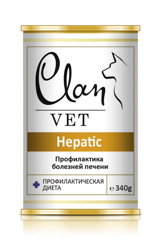 Clan Vet Hepatic диет консервы для собак профилактика болезней печени 340 гр