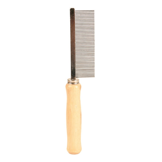TRIXIE 18 см расчёска с частым зубом с деревянной ручкой