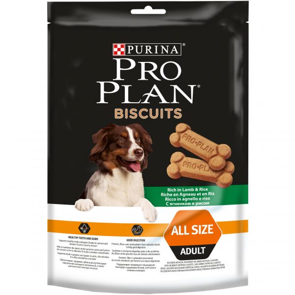 Purina Pro Plan Biscuits лакомство для собак с ягненком и рисом 175 гр