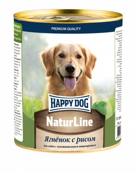 Happy Dog Natur Line ягненок с рисом 970 гр