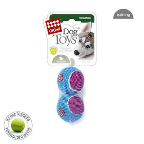 Gigwi игрушка для собак 2 мяча с пищалкой средние 6 см