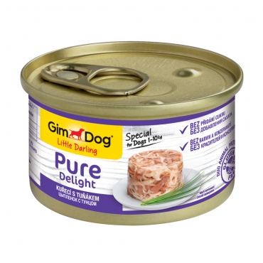 Gim Dog Pure Delight для собак в желе цыпленок с тунцом 85 гр