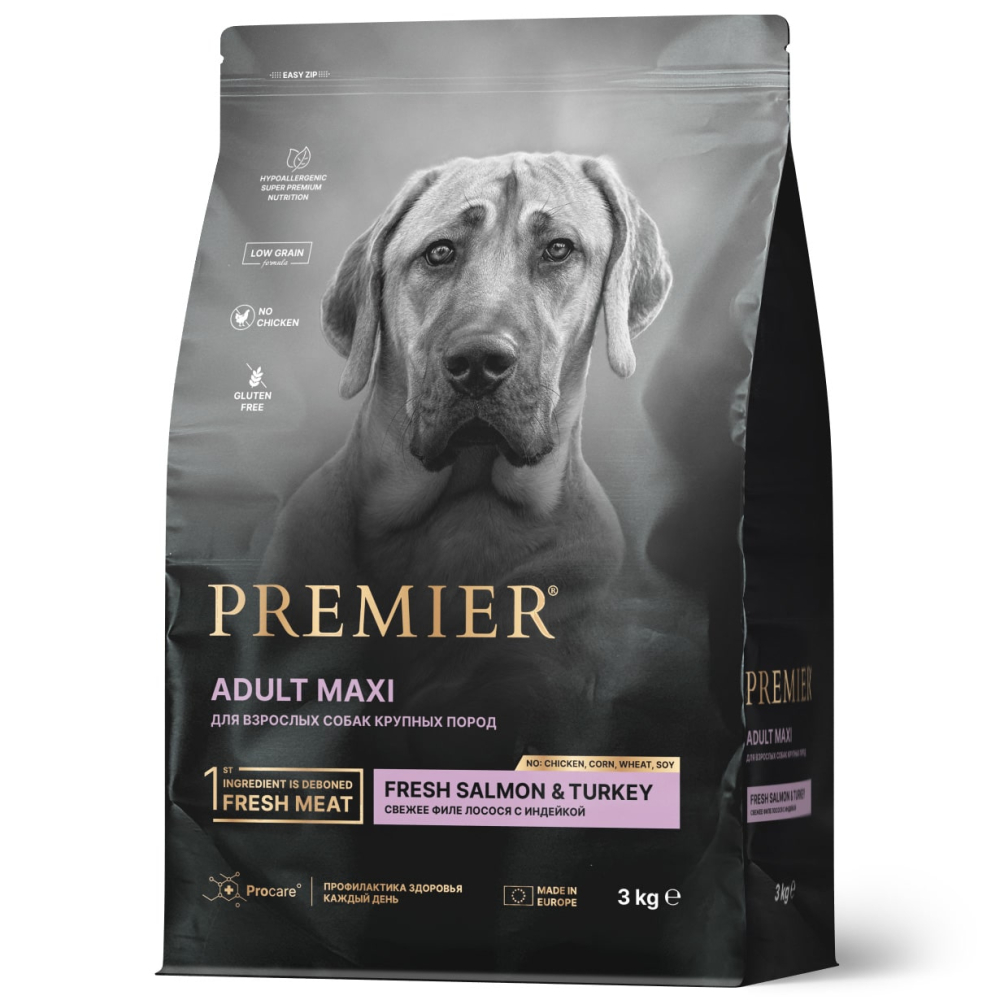 Premier Dog Salmon&Turkey ADULT Maxi (        )