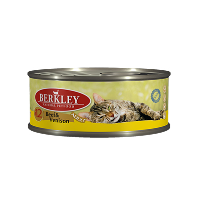 Berkley №12 с говядиной и олениной для взрослых кошек 100 гр