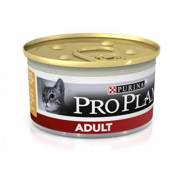 Pro Plan Adult в банке для кошек курица 85 гр