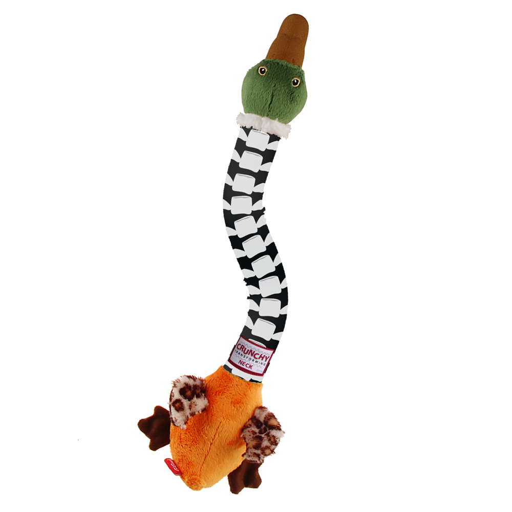 Gigwi игрушка для собак «Crunchy Neck» утка с хрустящей шеей и пищалкой 54 см