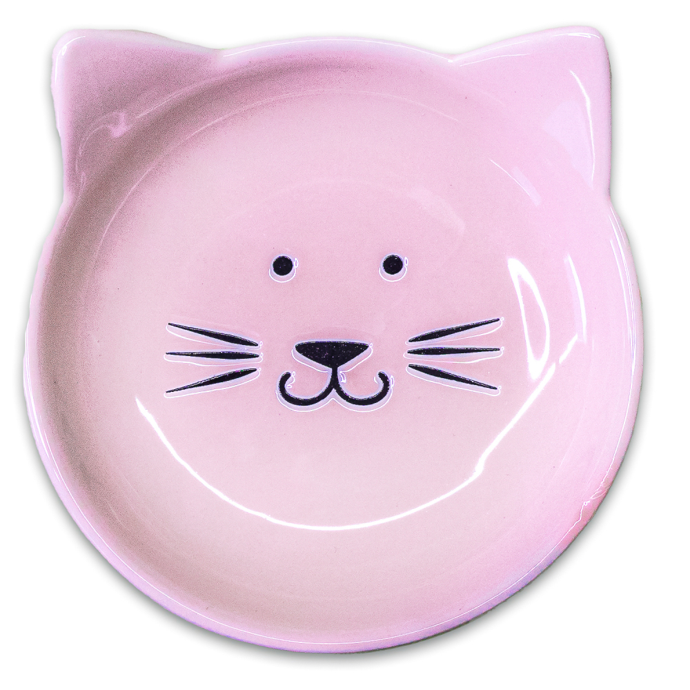 Mr.Kranch миска керамическое Мордочка кошки 80 мл розовое