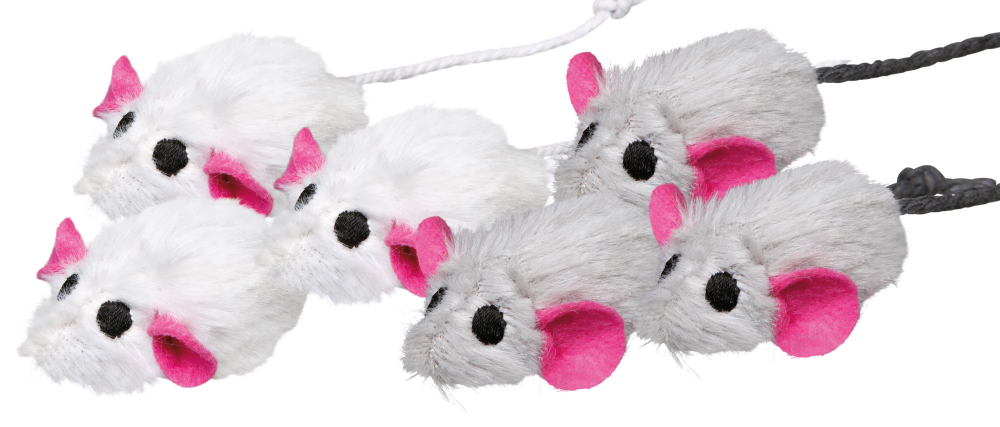 TRIXIE5 см набор 6 шт игрушка для кошки мышь меховая с мятой