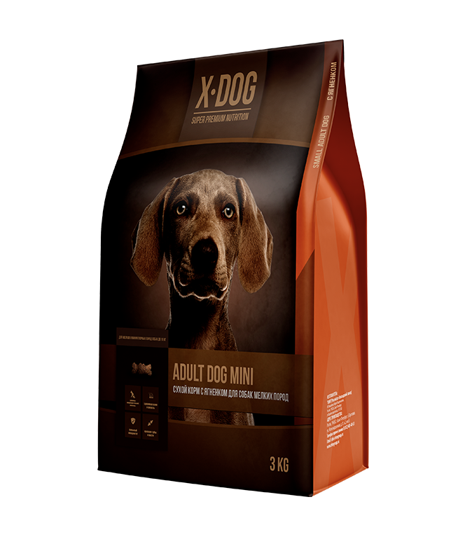 X-Dog Adult Dog Mini сухой корм с ягнёнком для собак мелких пород