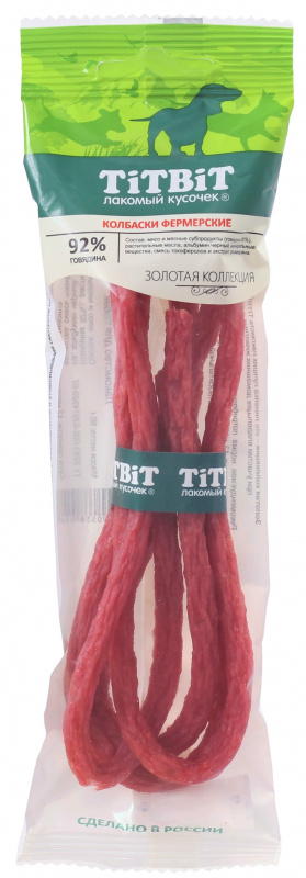 TitBit Колбаски Фермерские для собак Золотая коллекция 50 гр