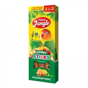 Happy Jungle палочки для птиц 3 вкуса 3 шт.