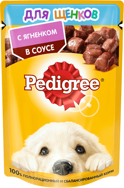 Pedigree для щенков ягненок в соусе 85 гр