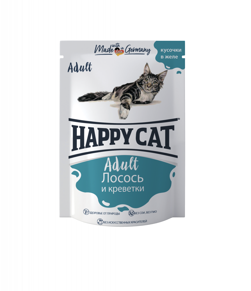 Happy Cat Лосось и Креветки 100 гр