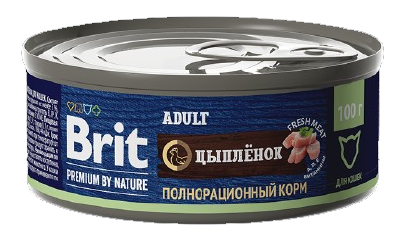 Brit Premium by Nature консервы цыпленок для кошек 100 гр